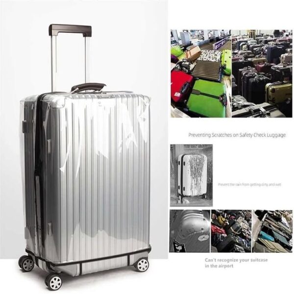 2 pcs new transparent luggage cover, thick pvc protective case for suitcase, durable dustproof travel bag protector��24 inches�� 2 pcs new transparent luggage cover, thick pvc protective case for suitcase, durable dustproof travel bag protector��24 inches��