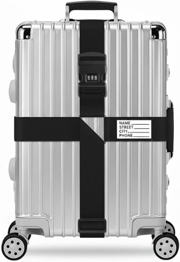 sangle de fixation sangle croisée avec cadenas numérique pour valise 22 À 32 pouces noir sangle de fixation sangle croisée avec cadenas numérique pour valise 22 À 32 pouces noir