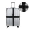 unique bargains single slot buckle luggage straps 2 pcs black unique bargains single slot buckle luggage straps 2 pcs black